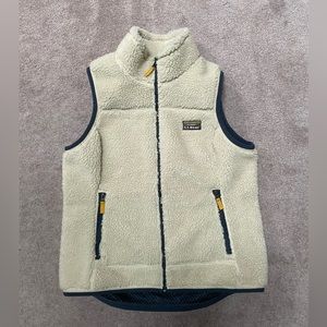 ***L.L. BEAN*** WOMENS BEAN’S SHERPA FLEECE VEST - SIZE: LARGE - COLOR: CREAM